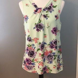 Skies are Blue Sleeveless Floral Top